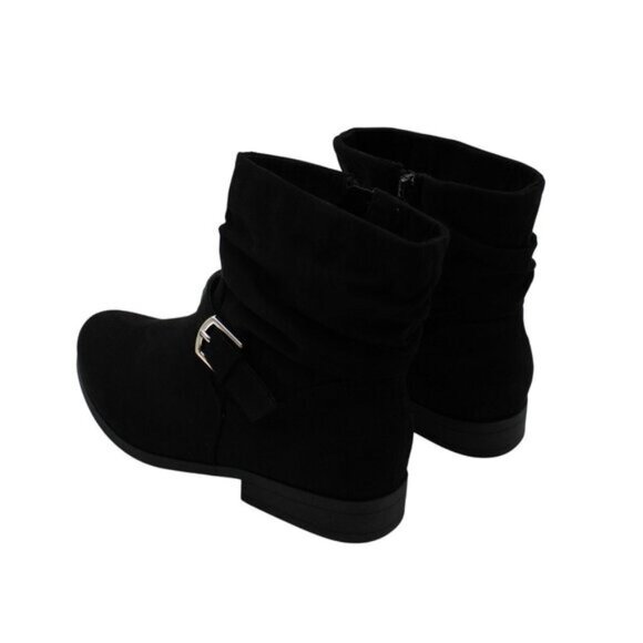KAREN SCOTT Womens Black Buckle Accent Comfort Clarett Round Toe Boots - Picture 7 of 8